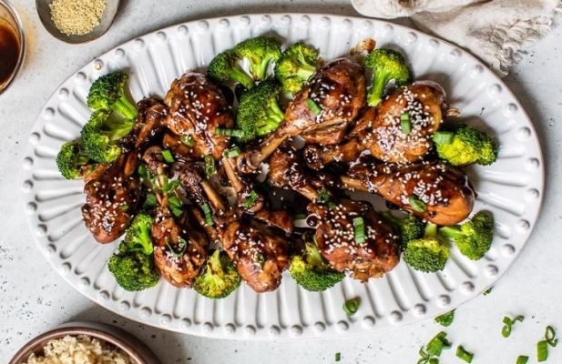 Asian Glazed Chicken Drumsticks - FoodWage recipe