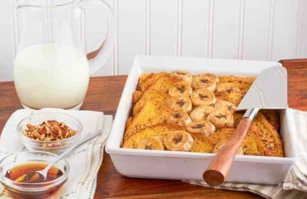 Baked Banana French Toast - FoodWage recipe