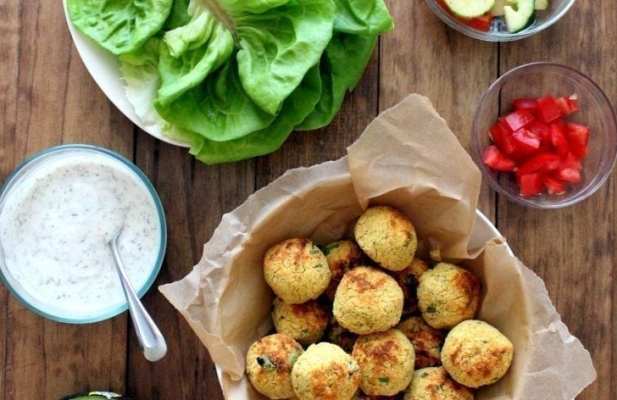 BAKED FALAFEL LETTUCE WRAPS - FoodWage recipe