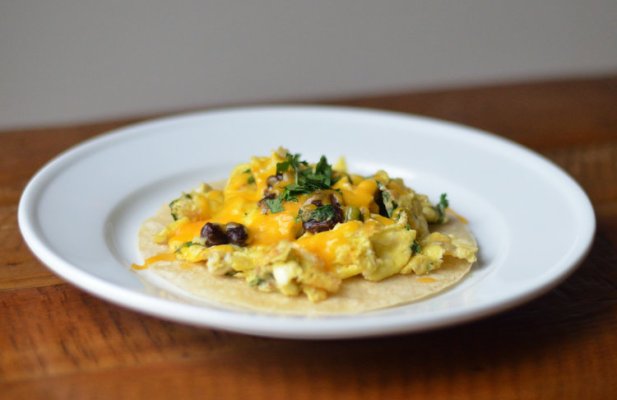Black Bean, Cheese And Egg Tostadas - FoodWage recipe