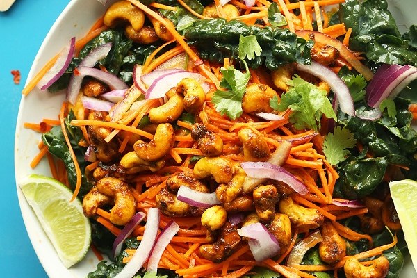 Carrot Salad With Ginger Lime Peanut Sauce - FoodWage recipe