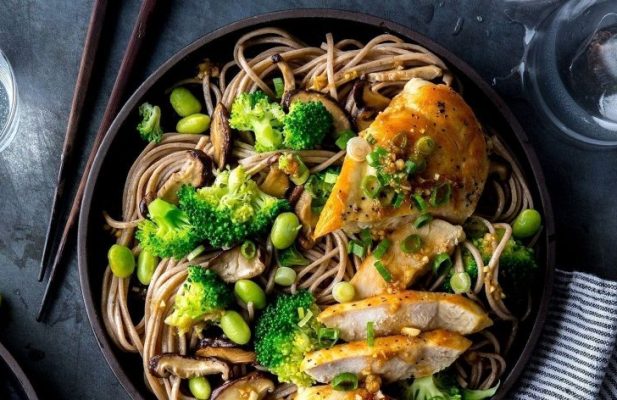 Chicken And Soba Noodle Salad With Ginger Dressing - FoodWage recipe