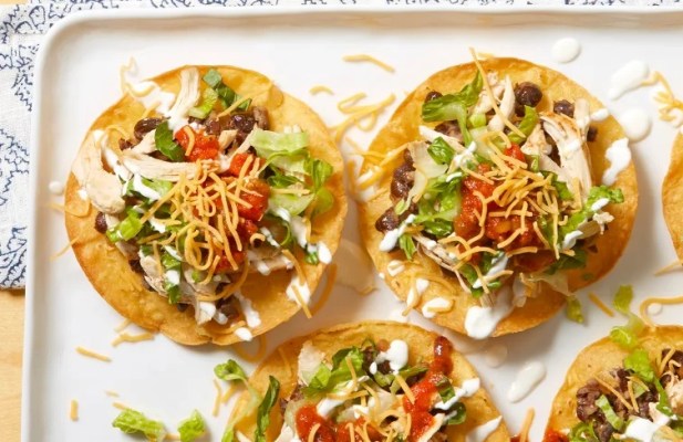Chicken & Black Bean Tostadas - FoodWage recipe