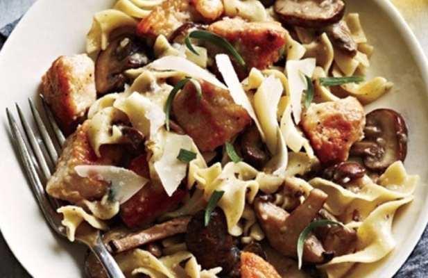 CHICKEN & MUSHROOMS IN WINE SAUCE - FoodWage recipe