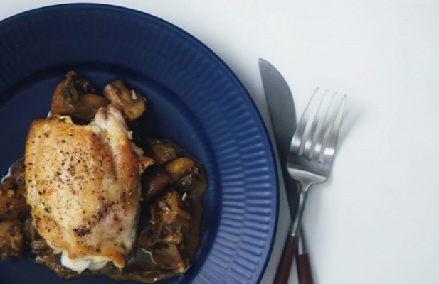 Cider-Braised Chicken And Mushrooms - FoodWage recipe