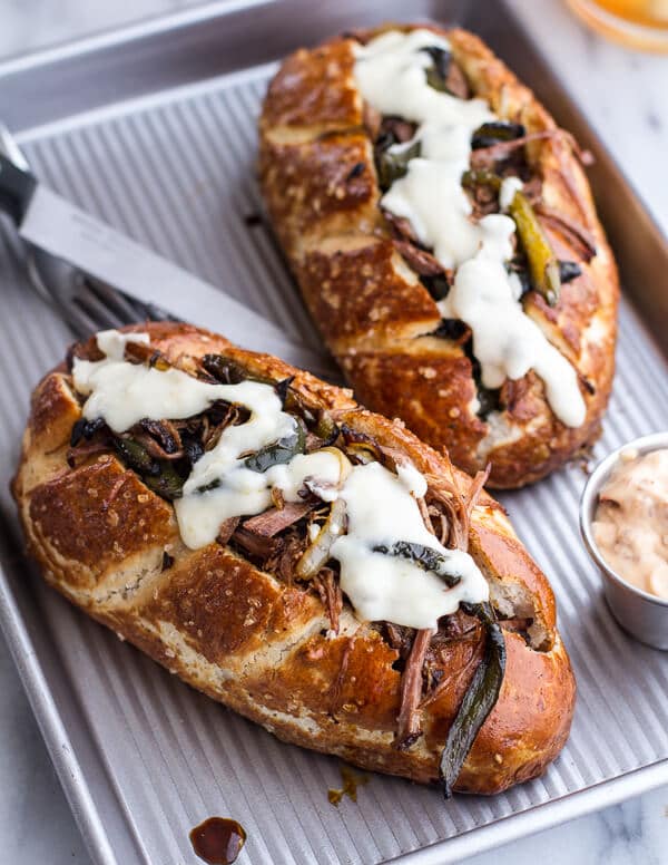 Pretzel Roll Cleveland Cheesesteaks - FoodWage recipe