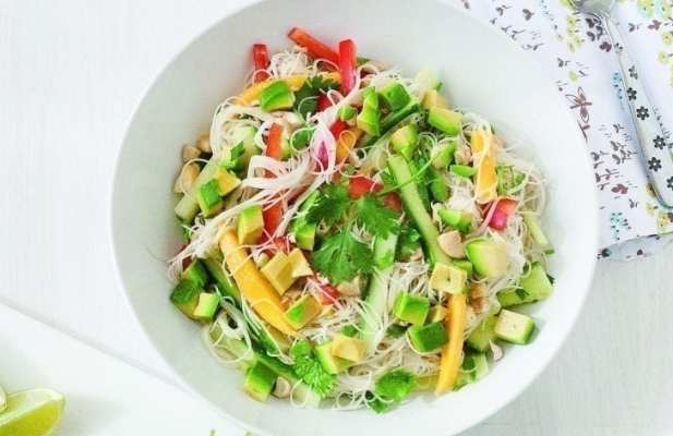 COCONUT LIME RICE NOODLE SALAD - FoodWage recipe