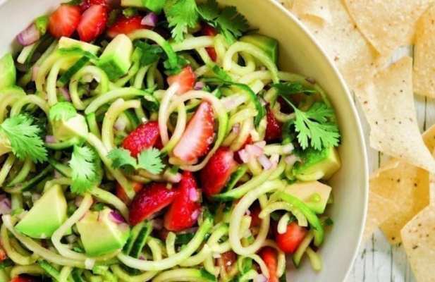 Cucumber, Avocado & Strawberry Salsa - FoodWage recipe