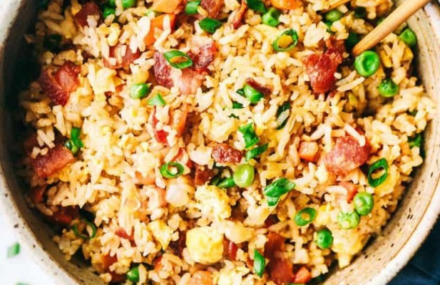 Easy Fried Rice With Bacon! - FoodWage recipe