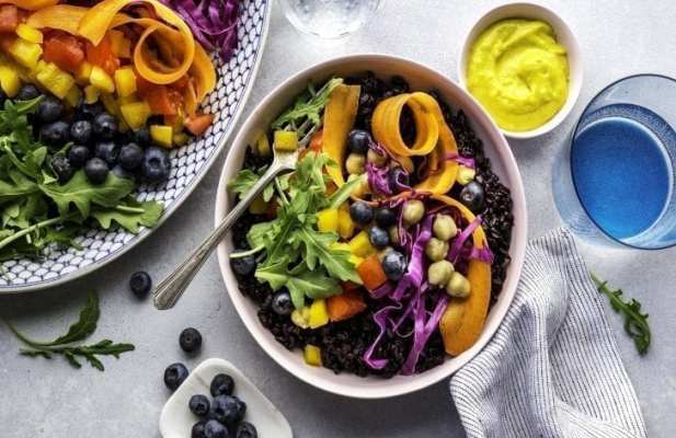 Eat The Rainbow Salad With Lemon Tahini Dressing - FoodWage recipe