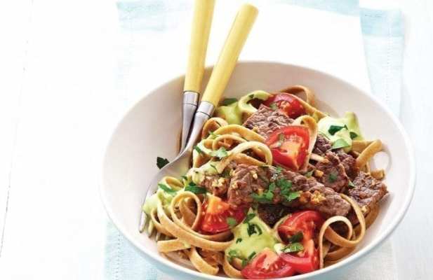 Fettucine With Steak & Avocado Sauce - FoodWage recipe