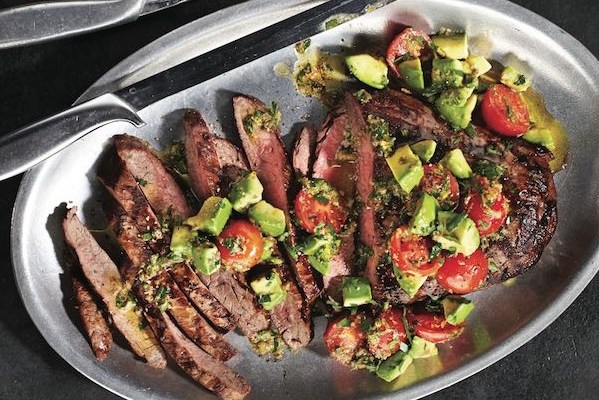 Flank Steak With Avocado Salsa - FoodWage recipe