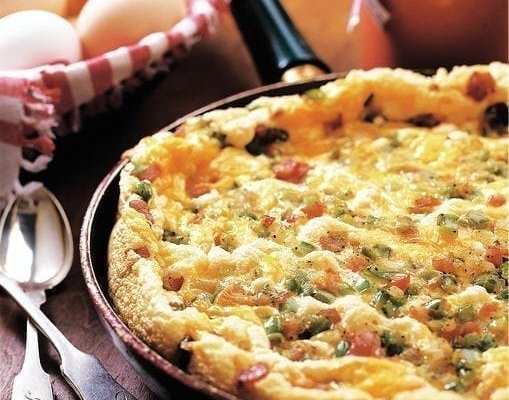 FRITTATA WITH HAM & GREEN PEPPERS - FoodWage recipe