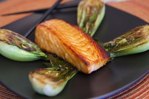 Glazed Salmon with Bok Choy - FoodWage recipe