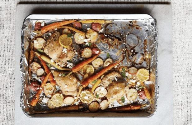 Greek Chicken Sheet Pan Dinner - FoodWage recipe