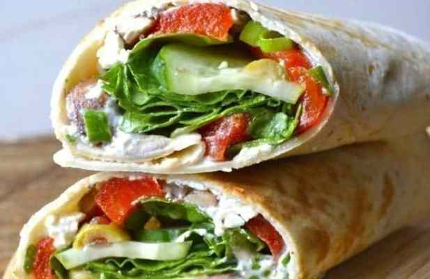 GREEK ROASTED RED PEPPER WRAP - FoodWage recipe