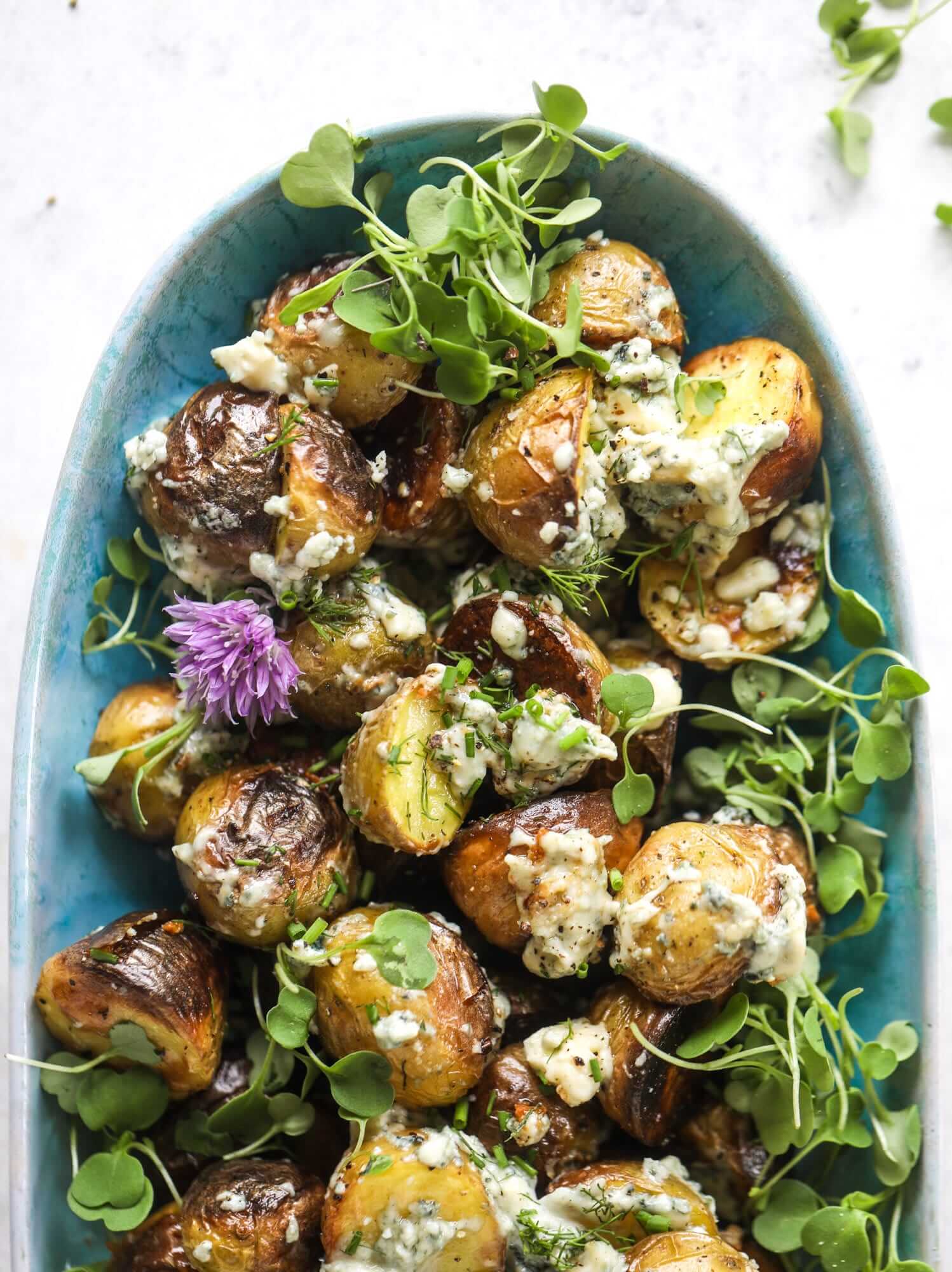 Grilled Gorgonzola Potatoes - FoodWage recipe