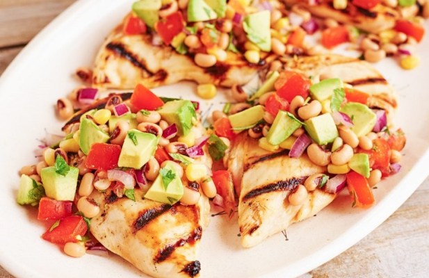 Grilled Honey Lime Chicken With Cowboy Caviar - FoodWage recipe