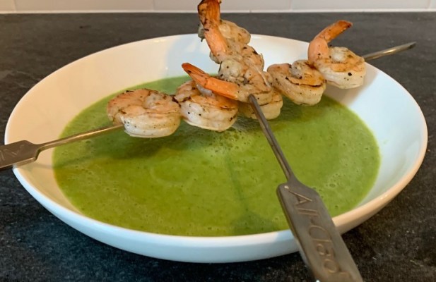 Grilled Shrimp & Cucumber Gazpacho - FoodWage recipe