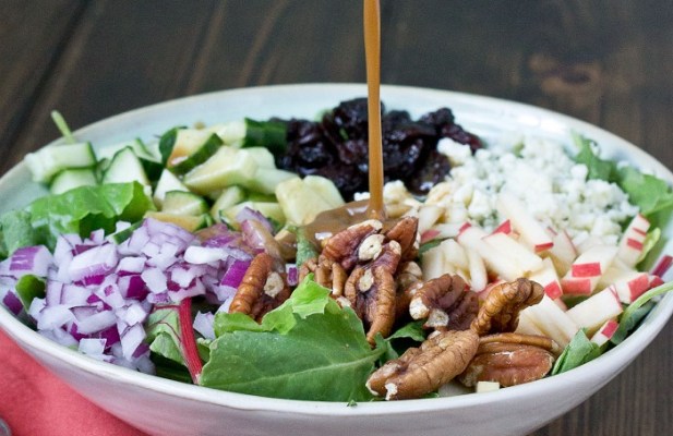 HARVEST SALAD WITH CREAMY PUMPKIN BALSAMIC VINAIGRETTE - FoodWage recipe