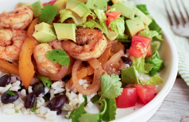 High-Protein Shrimp Burrito Bowl - FoodWage recipe