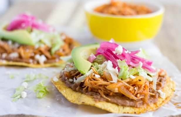 Instant Pot Chicken Adobo Tacos With Pickled Red Onions - FoodWage recipe