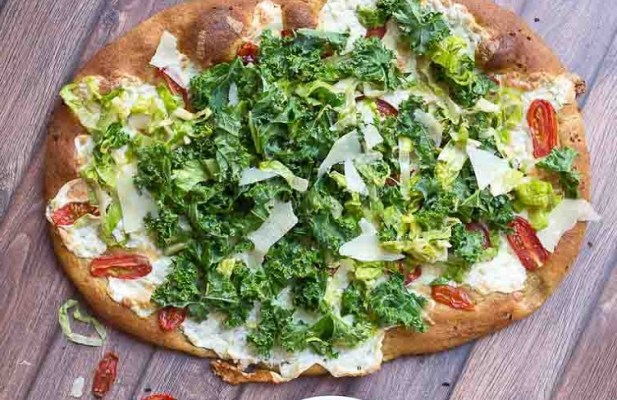 Kale Caesar Salad Pizza - FoodWage recipe
