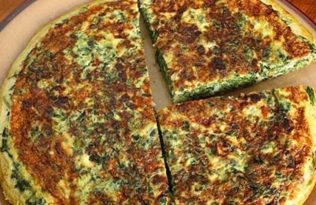 LIGHT SPINACH AND FETA FRITTATA - FoodWage recipe