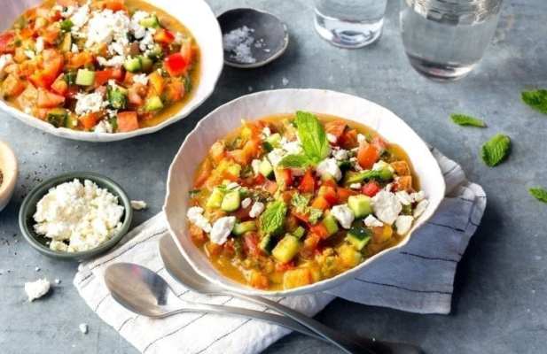 Lime Gazpacho With Feta - FoodWage recipe