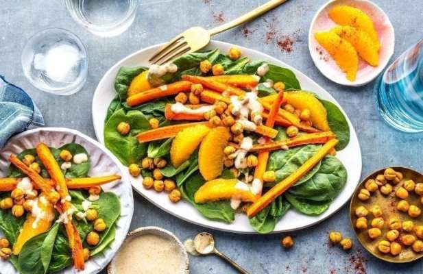 Moroccan Roasted Chickpeas And Carrot Salad - FoodWage recipe