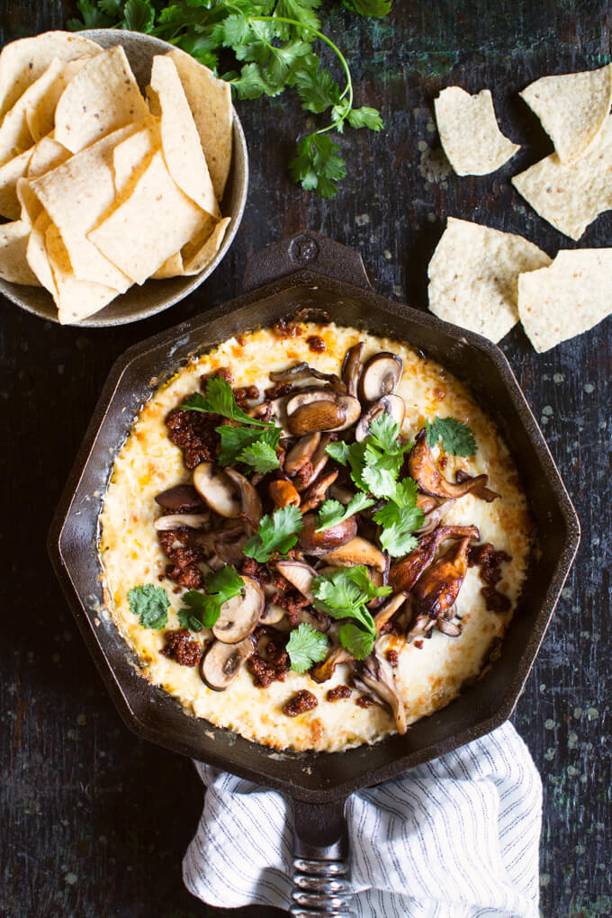 Wild Mushroom & Chorizo Queso Fundido - FoodWage recipe