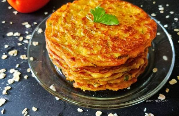 Oats Masala Pancakes - FoodWage recipe