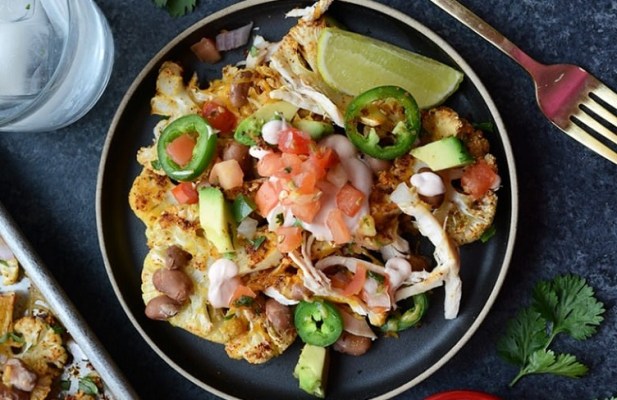One-Pan Loaded Cauliflower Nachos - FoodWage recipe
