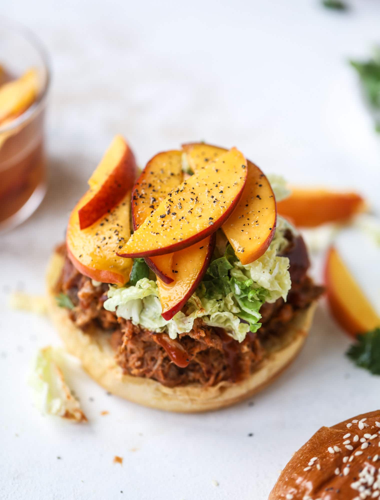 Pickled Peaches Pulled Pork - FoodWage recipe