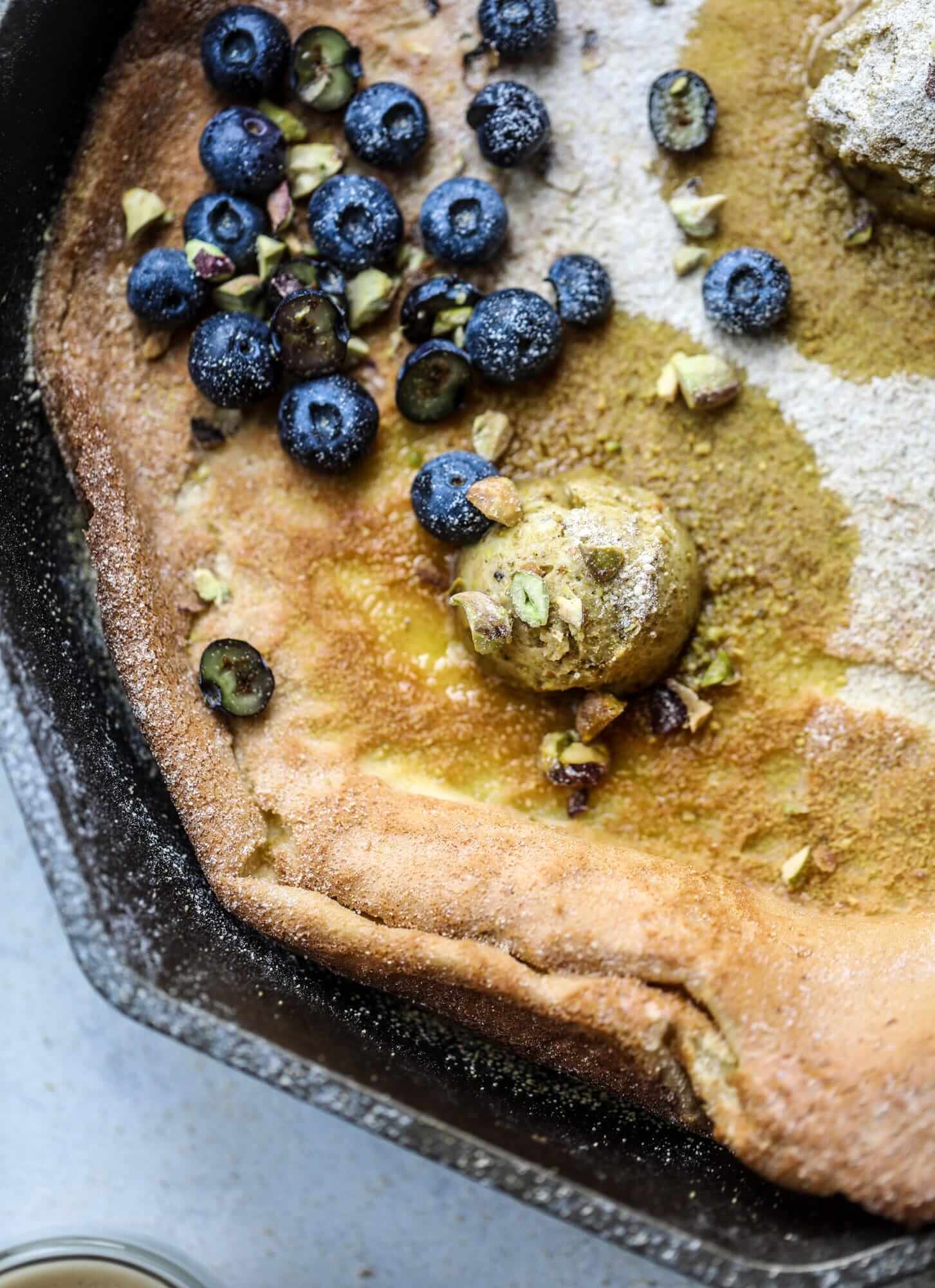 Pistachioo Butter Dutch Baby - FoodWage recipe