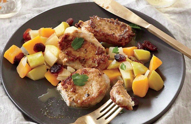 Pork Cutlets With Butternut Squash - FoodWage recipe