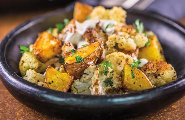 Roasted Cauliflower-Potato Salad With Tahini - FoodWage recipe