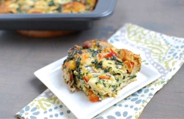 SAUSAGE & VEGETABLE EGG BAKE - FoodWage recipe