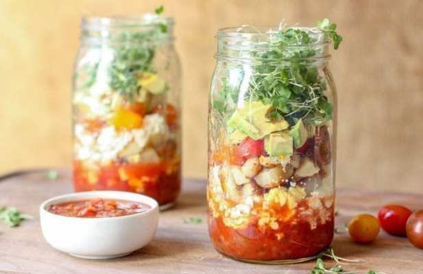 Scrambled Egg Breakfast In A Jar - FoodWage recipe