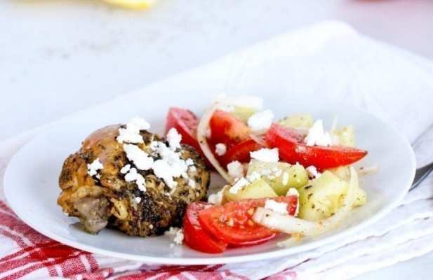 Slow-Cooker Lemon Greek Chicken - FoodWage recipe