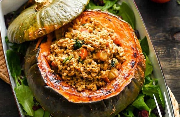 Stuffed Pumpkin Dressing For Your Healthy Holiday Table - FoodWage recipe