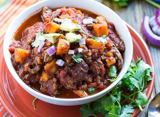 SWEET POTATO AND BEEF CHILI - FoodWage recipe