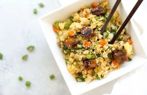 Teriyaki Chicken Fried “Rice” - FoodWage recipe