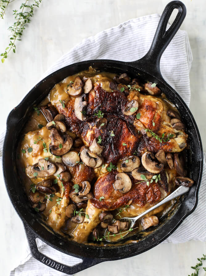 Thyme Butter Mushroom Chicken - FoodWage recipe