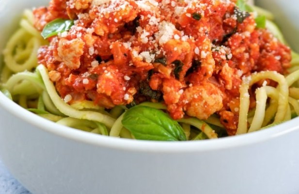Turkey Bolognese With Zucchini Noodles - FoodWage recipe