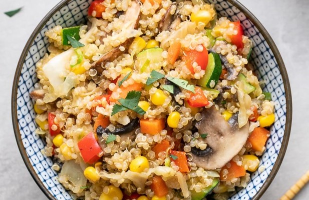 Veggie Quinoa Fried “Rice” - FoodWage recipe