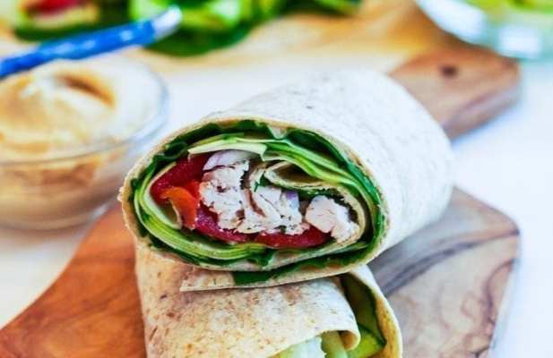 Zucchini-Hummus Chicken Wrap - FoodWage recipe